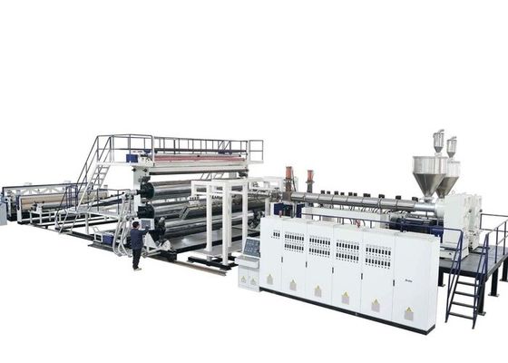 8m Geomembraneの防水PE TPOエヴァ ポリ塩化ビニール シートの放出ライン