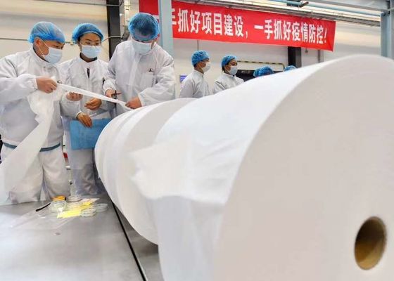 JWELLの機械類の熱いマスクの物質的な単一ねじPPは吹かれた非編まれた生産ラインを溶かす