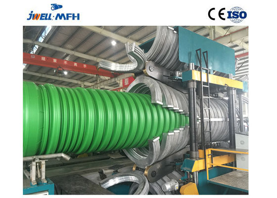 HDPE PPは壁によって波形を付けられるDwcの管の放出機械を倍増する