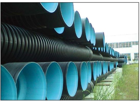 HDPE PPは壁によって波形を付けられるDwcの管の放出機械を倍増する