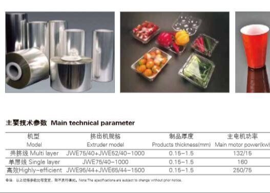 対ねじ食糧パッケージ物質的なペットPLAシートの放出ライン